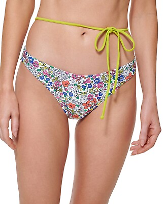 #ad MSRP $58 Tommy Hilfiger High Leg Cheeky Bikini Bottoms Natural Size XL $12.48