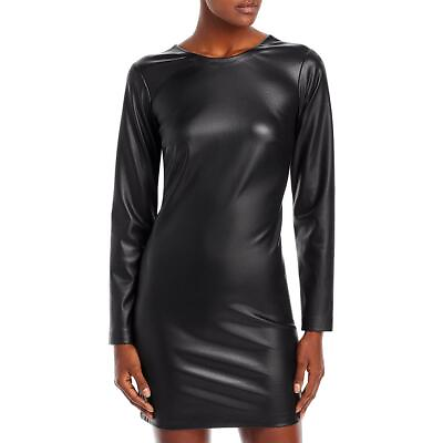 #ad #ad Aqua Womens Faux Leather Mini Semi Formal Cocktail and Party Dress BHFO 2870 $12.99