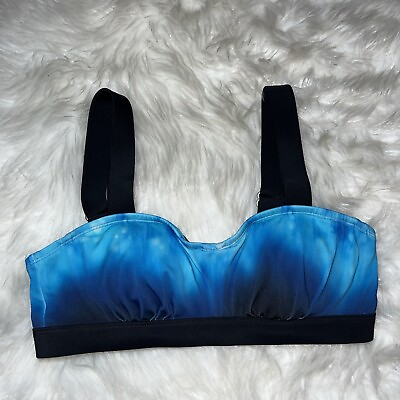 #ad Athleta Bali Pura Bikini Top Women 32 B C Bora Bora Blue Adjustable Swimwear $7.99