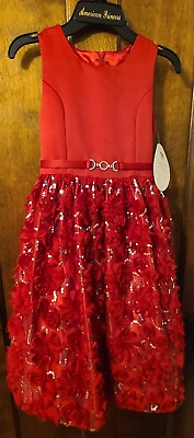 #ad American Princess Red Party Dress Girls 10 $30.00