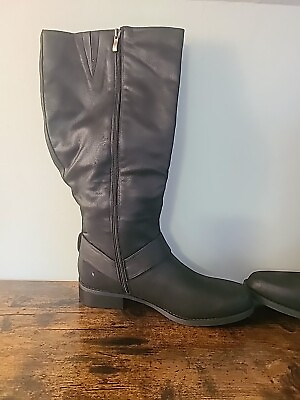 #ad Unbranded Black 12 Women#x27;s Calf Boots $14.54