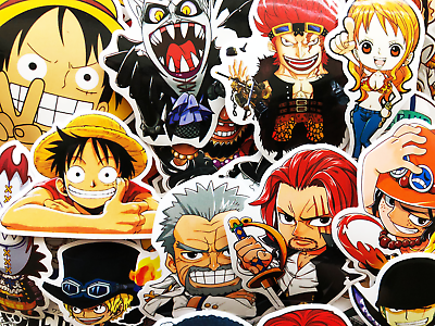 60 One Piece Anime Luffy Nami Zoro Tony Fanart Laptop Skateboard Stickers Decals $5.99