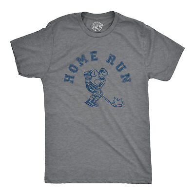 #ad Mens Home Run T Shirt Funny Sarcastic Wrong Sport Joke Hockey Tee For Guys $6.80