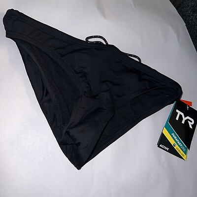 #ad TYR Sport Women#x27;s 244743 Solid Classic Black Bikini Bottom Swimwear Size S $10.00