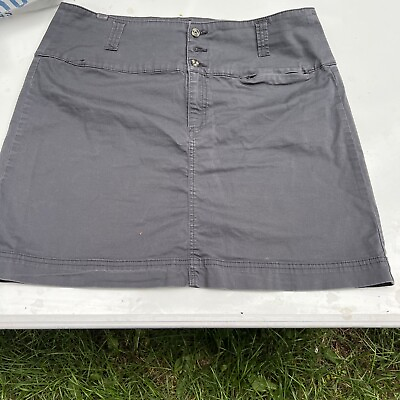 #ad #ad Eastern Mountain Sports Mini Skirt Women#x27;s Size 16 Gray Outdoor EUC $7.50