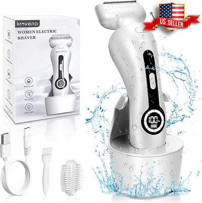 #ad Women Electric Painless Shaver Wet Dry Rechargeable Lady Bikini Body Hair Razor $58.10