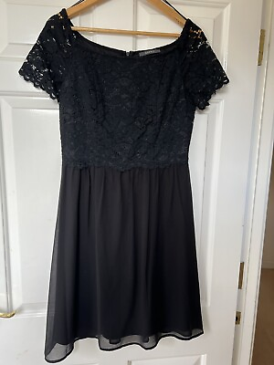 #ad womens black cocktail dress size 12 GBP 25.00
