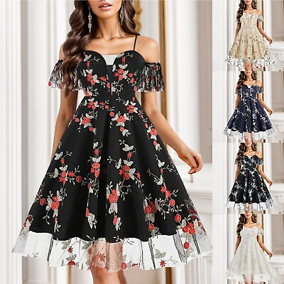 #ad Long Summer Dresses For Women Floral Print Loose Fit Comfty Formal Daily Wear $25.40