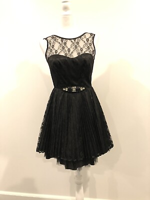 #ad Black Lace Party Dress $100.00