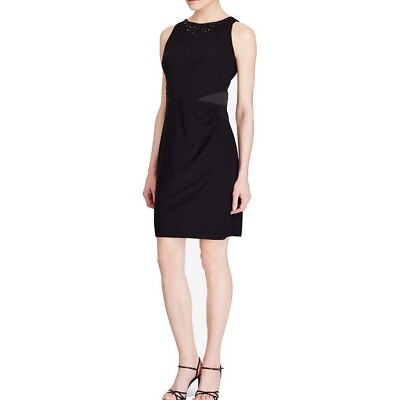 #ad AMERICAN LIVING NEW Women#x27;s Black Embellished Party Cocktail Dress 16 TEDO $14.99
