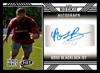 #ad 2020 SAGE HIT Rookie Autographs Black Ross Blacklock Auto #A48 TCU Horned Frogs $2.97