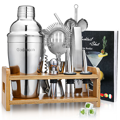 #ad 13pcs Cocktail Shaker Kit Stainless Bartender Mixer Drink Martini Tools Set $25.59