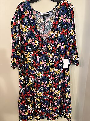 NWT Plus Size Womens Printed V Neck Sleeveless Maxi Dress Summer Beach Sundress $21.99