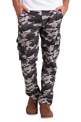 Mens Army Cargo Combat Work Trouser Military Camo Casual Cotton Regular Fit Pant $19.79