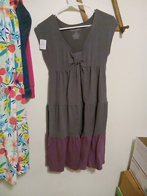 #ad maternity dress XS grey purple $5.99
