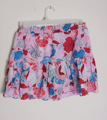 #ad BB DAKOTA Pink Floral Layered Skirt Women#x27;s Size M NEW $19.14