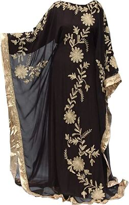 Dubai Kaftan Maxi Women Abaya Long Moroccan Style Embroidery Jilbab Dress VC041 $59.00