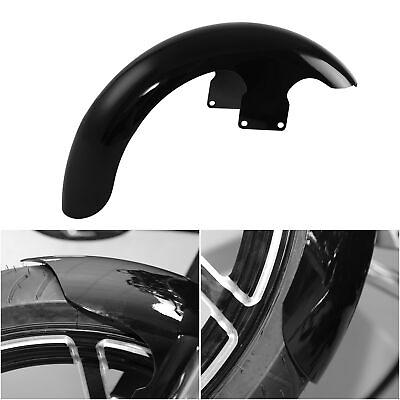 #ad Painted Black 21quot; Wheel Front Fender Fit For Harley Touring Road Glide Bagger US $124.99
