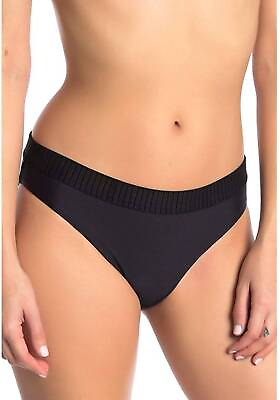 #ad Pq Swim Midnight Gold Elastic Banded Teeny Low Rise Bikini Bottoms for Women $36.00