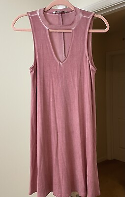 #ad American Eagle Outfitters Dress Pink Sunwashed Sundress Keyhole Boho Women#x27;s XS $7.87