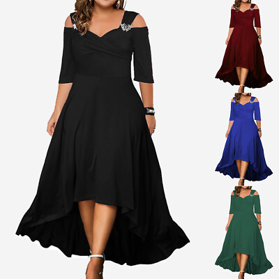 #ad Plus Size Womens Swing Maxi Dress Ladies Evening Cocktail Party Ball Gown 20 30 $40.39