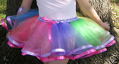 #ad Rainbow Tutu Costume Skirt for Girls Tulle Sizes 12M to 4T USA SELLER FAST SHIP $9.99