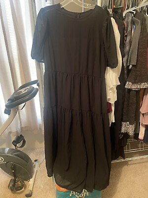 Womens black 3 tier maxi dress size 1 X $24.00