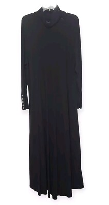 #ad Soft Surroundings Maxi Dress Long Sleeve Mock Tutleneck Pockets Modal XĹ $47.99