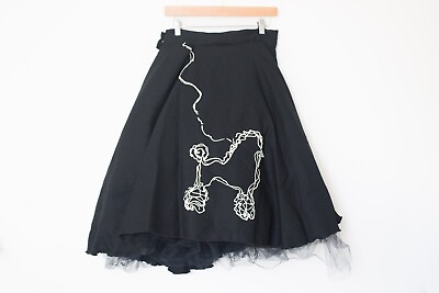 Vintage Inspired 1950’s Custom Made Black amp; White Poodle Skirt Size 10 $100.00