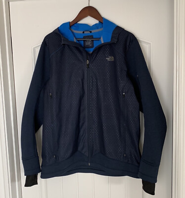 #ad North Face Men’s Large Blue Fleece Lined Hoodie Jacket $55.00