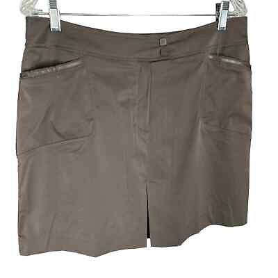 #ad Tail Light Brown Mini Skort Shorts Under Skirt Women#x27;s Size 12 $19.20