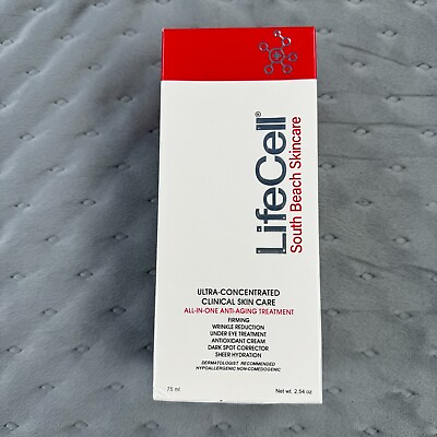New LifeCell South Beach Skincare All In One Anti Aging Treatment 2.54 oz. NIB $57.77