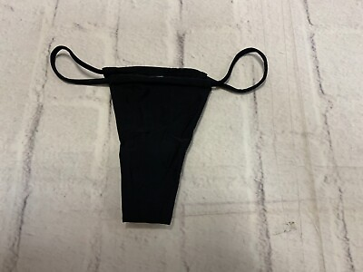#ad Women#x27;s Solid Bikini Bottom Size M Black NEW MSRP $65 $16.99