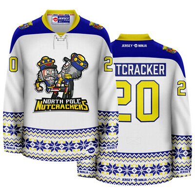 #ad Christmas North Pole Nutcrackers 1.0 Holiday Hockey Jersey $134.95