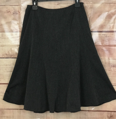 #ad Tahari Women 8 Gray A Line Skirt Business Career Office Lined Side Zipper $14.99