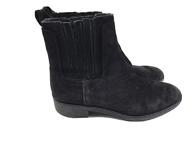 Via Spiga Chelsea Ankle Womens Boots Black Suede Size 9 $26.99