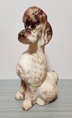 #ad Vintage Large 14quot; Pottery Colorado Poodle Dog Statue Figure Brown Glaze $28.99