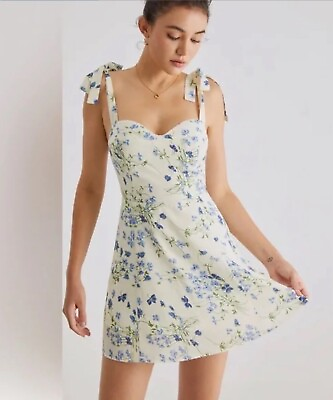 #ad Commense Aegean Escapes Tie Strap Summer Dress Size Xl $35.00