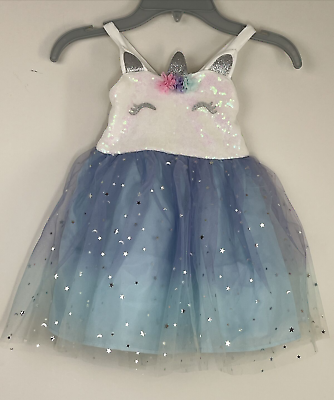 #ad Zunie Girls Unicorn Party Dress Up Sequins Tulle Skirt Size 2T New $16.99