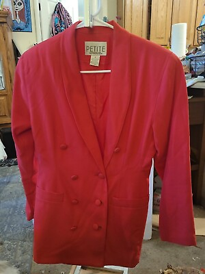 #ad Petite Sophisticate 2pc red Skirt suit size 6 $15.00