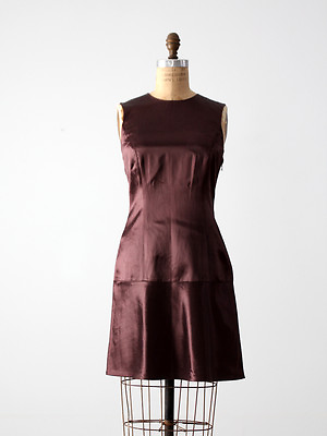 Vivienne Tam sheath dress silky burgundy cocktail dress size xs $360.00