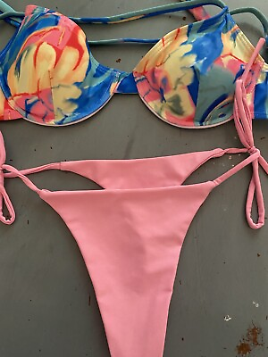 #ad #ad Women’s Sexy Bikini Set Push Up Bra amp; Thong Beachwear Bottoms $6.66
