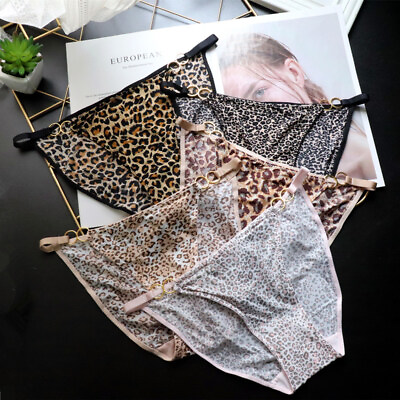 #ad 5Pack Girls Bikinis Leopard Milk Silky Underwear Panties Students Youth Knickers $19.56