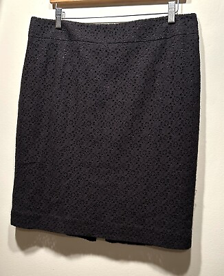 #ad Banana Republic Lace Pencil Skirt Black 14 XL Knee Length Classic $18.00