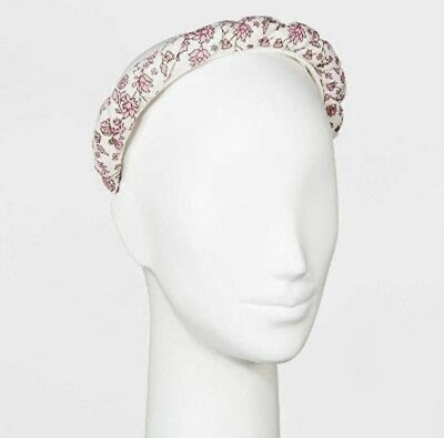 #ad Boho Puffy Floral Braided Headband Universal Thread Ditzy White $4.00