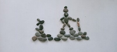 #ad 41 Elongated Flat Sea Pebbles with Oval Shape for Pebble Art DIY from Oporto $12.00