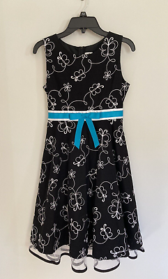 #ad Girls Special Occasion Dress Party Holiday RARE EDITION Black White Blue Sz 12 $19.97