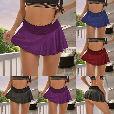 1x Plus Size Sexy Mini Short Skirt Women#x27;s Ladies Fashion A Line Skirt Casual C $5.69