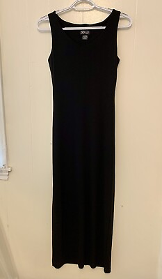 #ad New York amp; Co Black Stretchy Sexy Maxi Dress XS $17.98