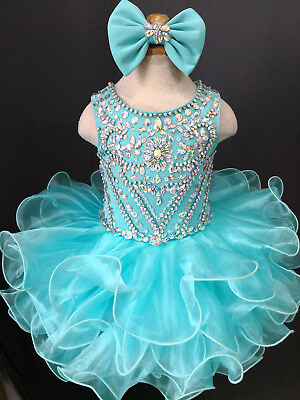 #ad Jenniferwu Newborn Baby Girl Dress Flower Tutu Princess Handmade Beaded Dresses $93.60
